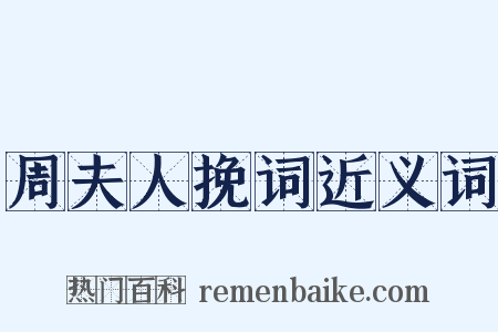 周夫人挽词近义词是什么意思的图片